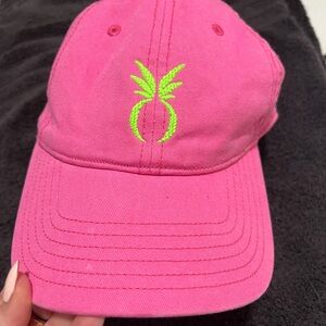 Vibrant Pink Women's Cap with Green Embroidery 💌